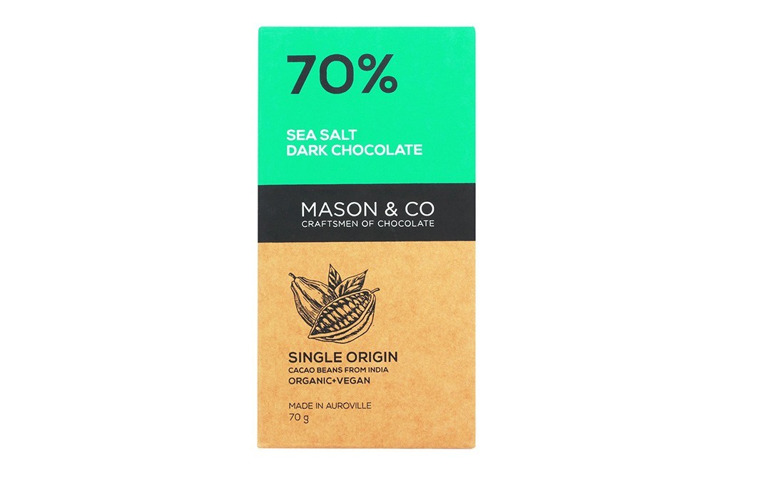 Mason & Co 70% Sea Salt Dark Chocolate    Box  70 grams